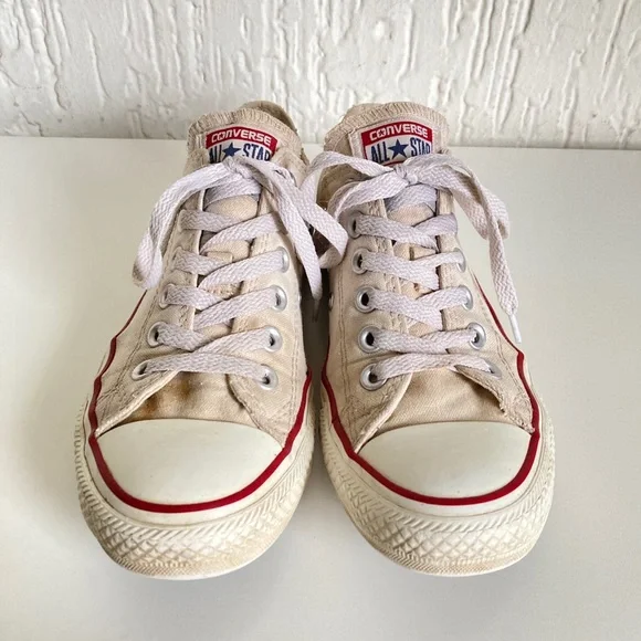Converse White All Star Low Top Sneakers Size 7 - Picture 5 of 12